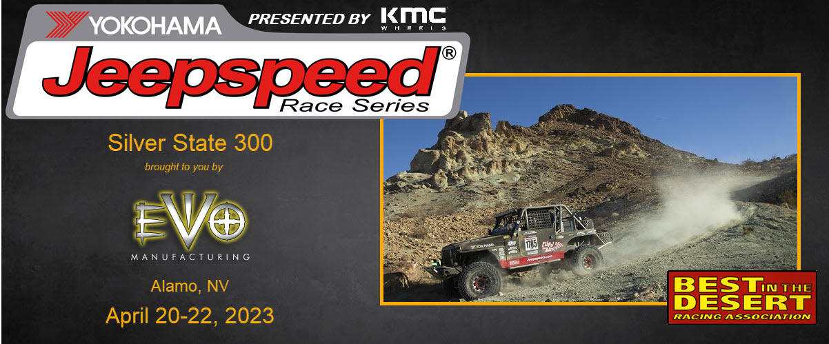 Jeepspeed racers at the Silver State 300 desert race